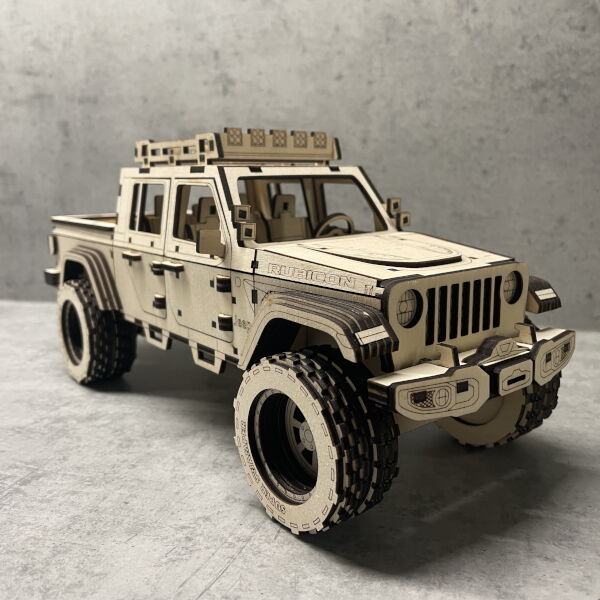 3D Dřevěné Puzzle - Jeep Gladiator